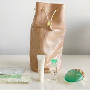(NEW) BVLGARI pouch bag & travel amenity kit